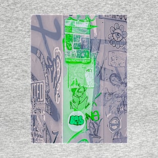 Street Art Fluo Green Soft Grey NYC T-Shirt